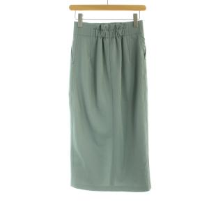 STUDIOUS マルチストレッチ スリットロングスカート ミモレ タイト 1 S 青 ブルー