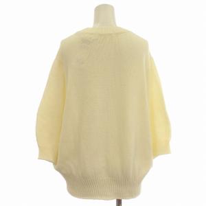 23区 ニット コットン セーター 七分袖 46 M オフホワイト 白