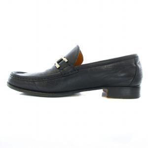 Salvatore Ferragamo ガンチーニ ローファー モカシン レザー 6.5 24cm 黒 ブラック