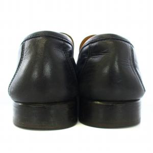 Salvatore Ferragamo ガンチーニ ローファー モカシン レザー 6.5 24cm 黒 ブラック