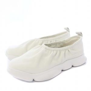 Karst カースト スリッポン フラットシューズ 厚底 40 25.5cm 白 ホワイト /KH D