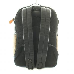 COACH GRAHAM BACKPACK グラハムバックパック タン×アドミラルマルチ リュックサック デイパック レザー 切替 シグネチャー