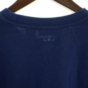 adidas Originals PHARRELL WILLIAMS Tシャツ カットソー 刺繍 ロゴ 半袖 L 紺 ネイビー /XK