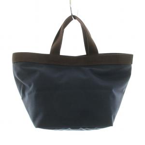 Hervé Chapelier トートバッグ ハンドバッグ 舟型 キャンバス 紺 ネイビー 茶 ブラウン 707C