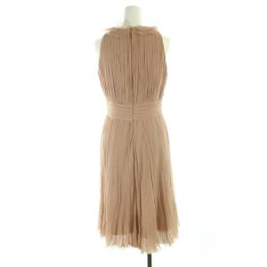 EPOCA カシュクールワンピース ロング ミモレ 絹 シルク フリル ノースリーブ M ピンク