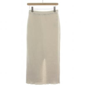 ニットスカート イージー タイト マキシ ロング ウエストゴム スリット F アイボリー LDZ1031201A0002