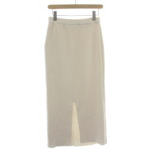 Loungedress GALLARDAGALANTE ニットスカート イージー タイト マキシ ロング ウエストゴム スリット F アイボリー LDZ1031201A0002