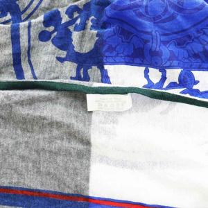 HERMES EXLIBRIS ストール グレー ホワイト ブルー