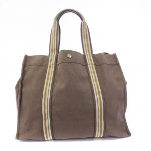 HERMES サックドプラージュ ノマードGM トートバッグ ハンドバッグ キャンバス 茶 ブラウン