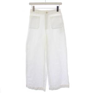 21SS ダブルドビー セミワイドクロップドパンツ ジップフライ 34 S 白 ホワイト 23-04-11-04002