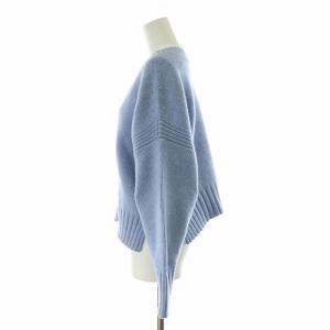 TOMORROWLAND ニット セーター 長袖 カシミヤ混 Vネック プルオーバー S 水色 ライトブルー