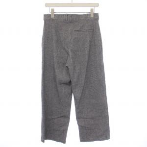 GALERIE VIE コットンリネンストレッチ ワイドクロップドパンツ ジップフライ 36 M グレー 23-04-21-04202