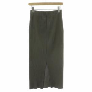 Noble トタンテレコタイトスカート イージー マキシ ロング ウエストゴム スリット 36 S グレー 22060240528040