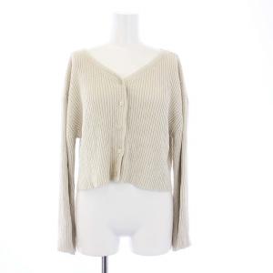 23AW Boucle 2way Short Cardigan ニットカーディガン ショート丈 長袖 ベージュ