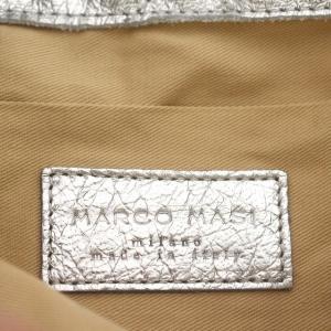 marco masi チェーンバッグ ハンドバッグ トート レザー メタリック シルバー
