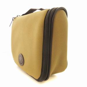 HUNTING WORLD ポーチ 小物入れ スクエア型 キャンバス 鞄 ベージュ