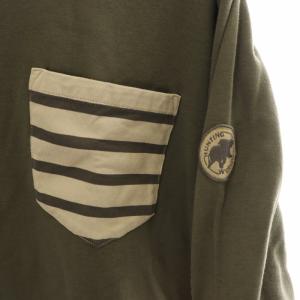 HUNTING WORLD Tシャツ カットソー ロゴ ワッペン 長袖 XL カーキ