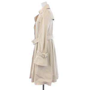 BURBERRY BLUE LABEL トレンチコート アウター ダブル ミドル 裏地ノバチェック 38 M ライトべージュ