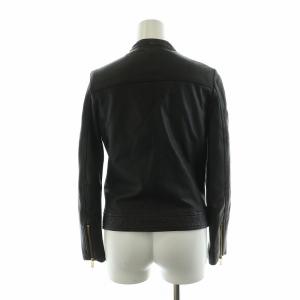 Noble レザージャケット 革ジャン ライダース シングル 本革 羊革 アウター 38 M 黒 ブラック