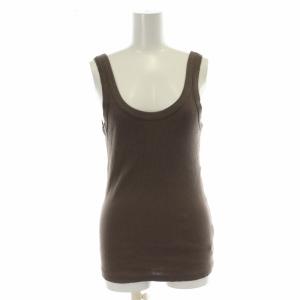 Deuxieme Classe rib タンク カットソー リブニット Uネック ノースリーブ F 茶 ブラウン 22070500721010