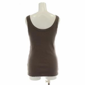 Deuxieme Classe rib タンク カットソー リブニット Uネック ノースリーブ F 茶 ブラウン 22070500721010