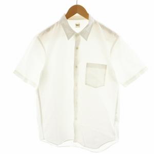 シャツ 半袖 コットン M 白 ホワイト /AN35
