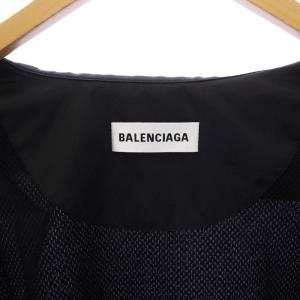 BALENCIAGA デニム切替 ナイロンジャケット 34 ブラック 529213