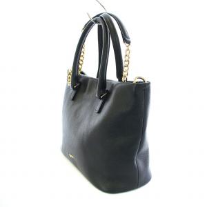 agnes b. ショルダーバッグ チェーンワンショルダーバッグ ハンドバッグ 3WAY レザー 牛革 ロゴ 黒 ブラック