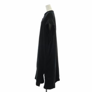 JOURNAL STANDARD 22SS ロングカフタンTシャツワンピース ロング キーネック 半袖 F 黒 ブラック 22070400707220