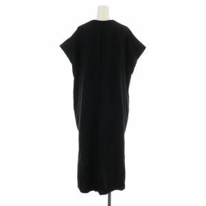 JOURNAL STANDARD 22SS ロングカフタンTシャツワンピース ロング キーネック 半袖 F 黒 ブラック 22070400707220
