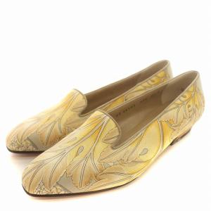 Salvatore Ferragamo オペラシューズ スリッポン フラットシューズ 6.5 24cm 黄色 イエロー