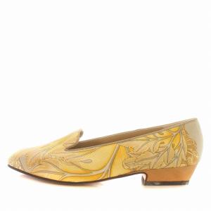 Salvatore Ferragamo オペラシューズ スリッポン フラットシューズ 6.5 24cm 黄色 イエロー