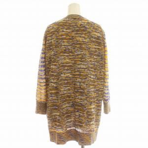MISSONI アンサンブル ニット カーディガン カットソー Vネック 長袖 総柄 42 M 黄色 青
