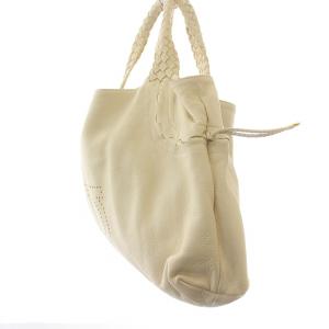 Salvatore Ferragamo ハンドバッグ トートバッグ レザー ロゴ アイボリー