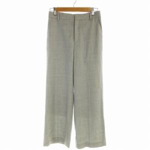 23AW ワイドパンツ センタープレス 38 M ライトグレー