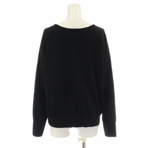 23区 ヴィスコース ストレッチ カーディガン ニット 長袖 38 M 黒 ブラック