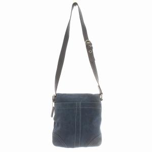 COACH ショルダーバッグ 8A20 スエード 青 ブルー