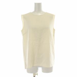 MUSE de Deuxieme Classe トリアセジョーゼット ノースリーブ ブラウス シャツ テールカット プルオーバー F 白 ホワイト 15051500401010