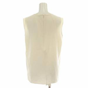 MUSE de Deuxieme Classe トリアセジョーゼット ノースリーブ ブラウス シャツ テールカット プルオーバー F 白 ホワイト 15051500401010
