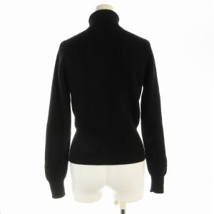 EMPORIO ARMANI ニット セーター リブ アンゴラ タートルネック プルオーバー 長袖 38 S 黒 ブラック