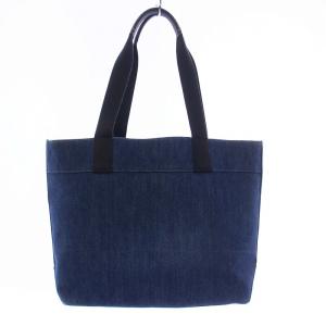 COACH デニム トートバッグ ハンドバッグ ロゴ キャンバス 青 ブルー F67415