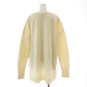 ENFOLD ニット セーター 長袖 クルーネック 無地 ウール オーバーサイズ 38 M 白 ホワイト