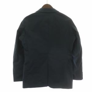 DESCENTE スーツ セットアップ 上下 テーラードジャケット 紺ブレ シングル 背抜き スラックスパンツ ジップフライ A4 S 紺 ネイビー