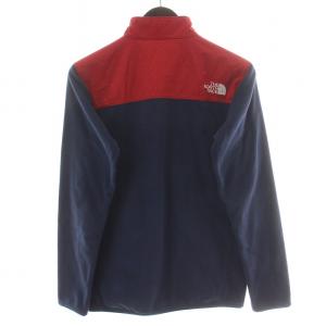 THE NORTH FACE マウンテンバーサマイクロジャケット スタンドカラー アウター ジップアップ 切替 S 紺 ネイビー 赤 レッド NL21404