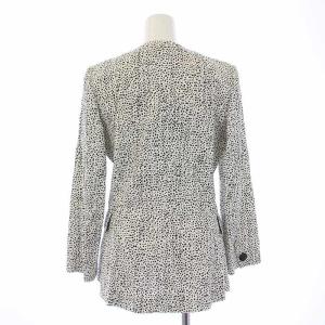 Christian Dior ジャケット アニマル柄 ナイロン 9 M 白 ホワイト 黒 ブラック