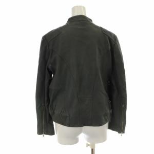 MAX&CO. ライダースジャケット レザー シングル ハイネック 42 M グレー