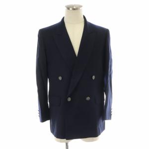 LANVIN スーツ セットアップ 上下 2点セット テーラードジャケット ダブル 背抜き サイドベンツ パンツ スラックス センタープレス