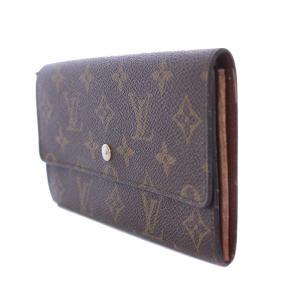 LOUIS VUITTON モノグラム ポシェットポルトモネクレディ 長財布 二つ折り 茶 ブラウン M61726