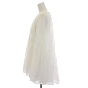 CELFORD 24SS ペプラムケープブラウス カットソー 長袖 F 白 ホワイト /YM