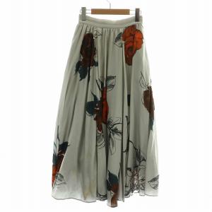 22AW エラサーキュラースカート ELLA CIRCULAR SKIRT フレア ロング マキシ 総柄